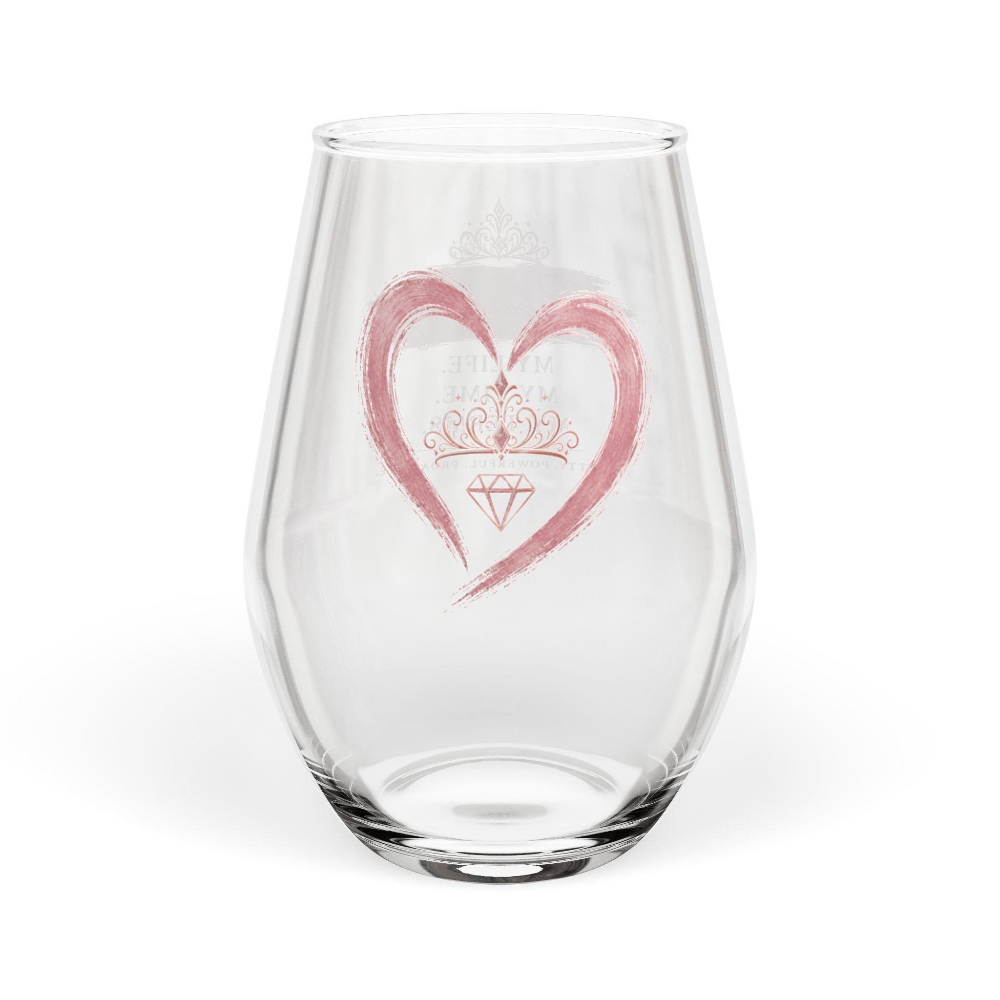 Rebuilding My Life My Time My Terms Stemless Wine Glass | Empowerment Wine Tumbler