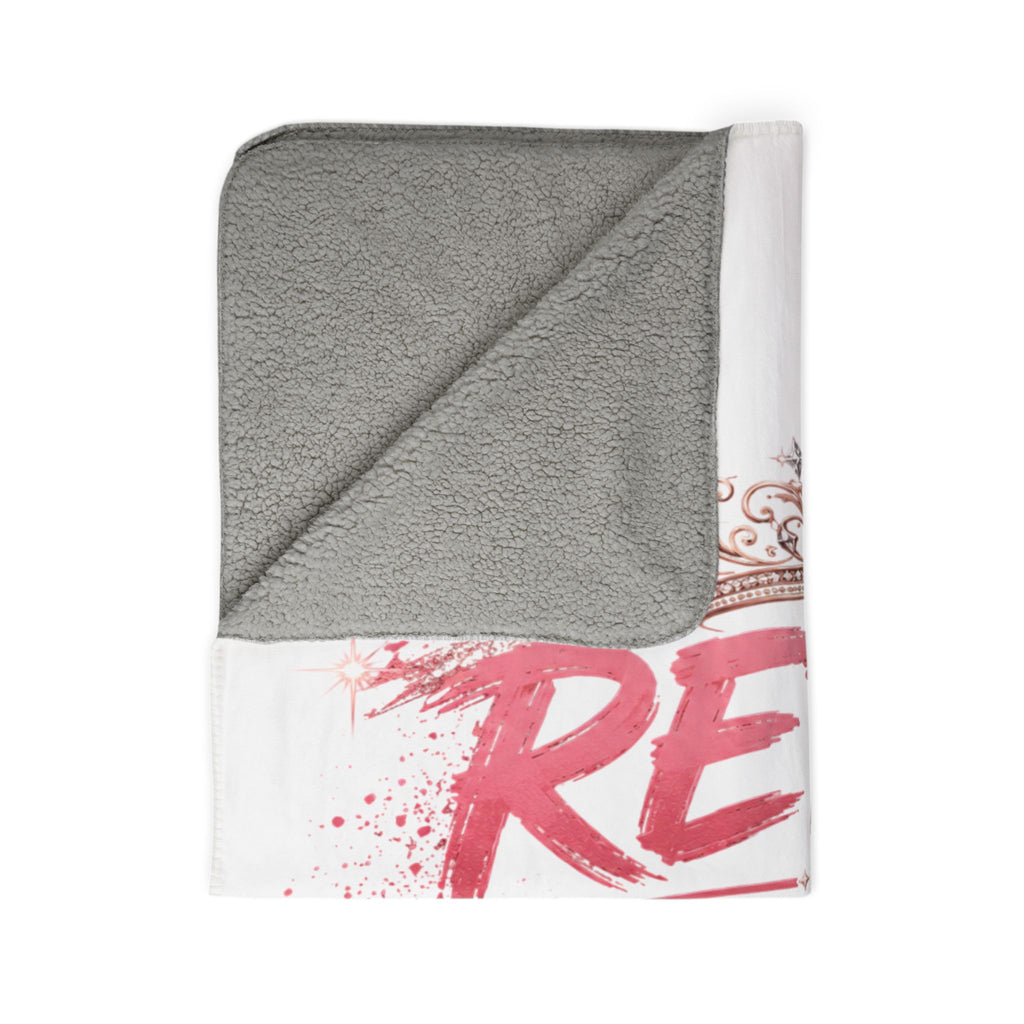 Funny Sherpa Fleece Blanket for Women | Retired From Everybody's Bullshit™ | Cozy Throw Blanket | Self-Care Gift | Pretty Powerful Proactive