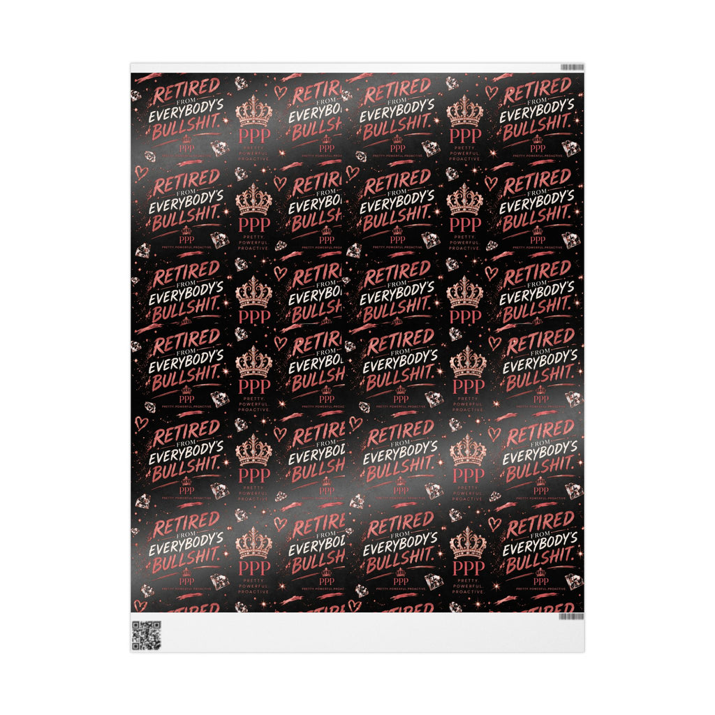 Retired Everybody's Bullshit Wrapping Paper | Retirement Party Wrap