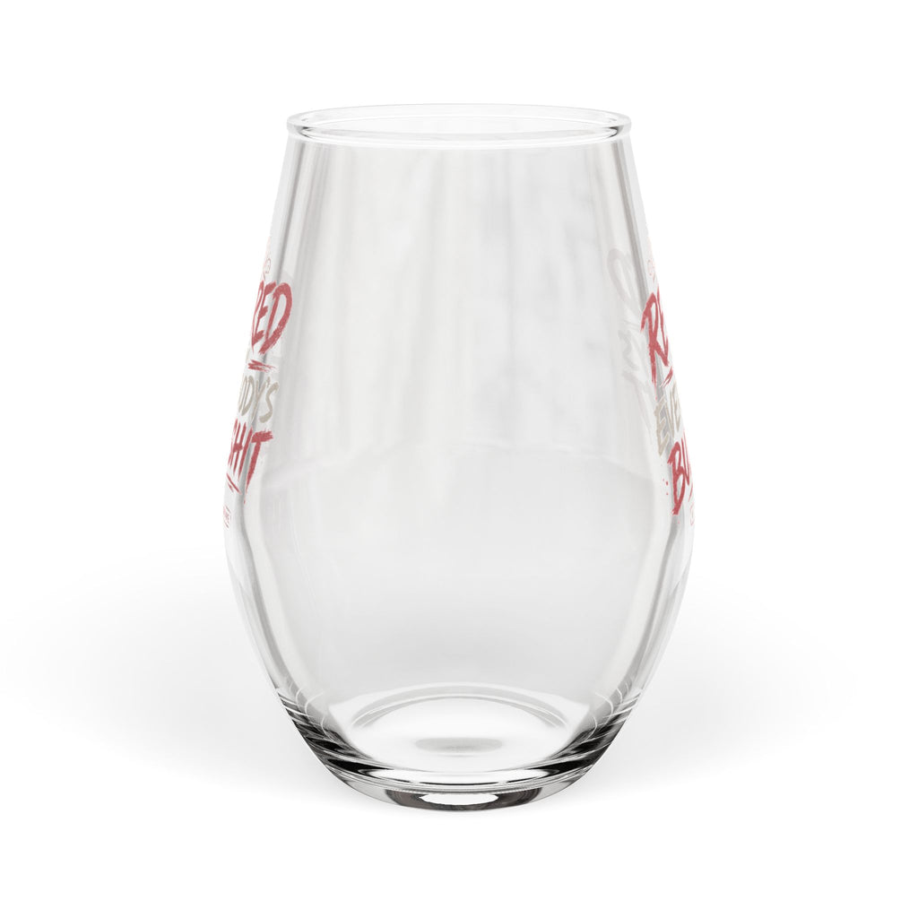 Retired From Everybody's Bullshit Stemless Wine Glass | Funny Women's Empowerment Slogan