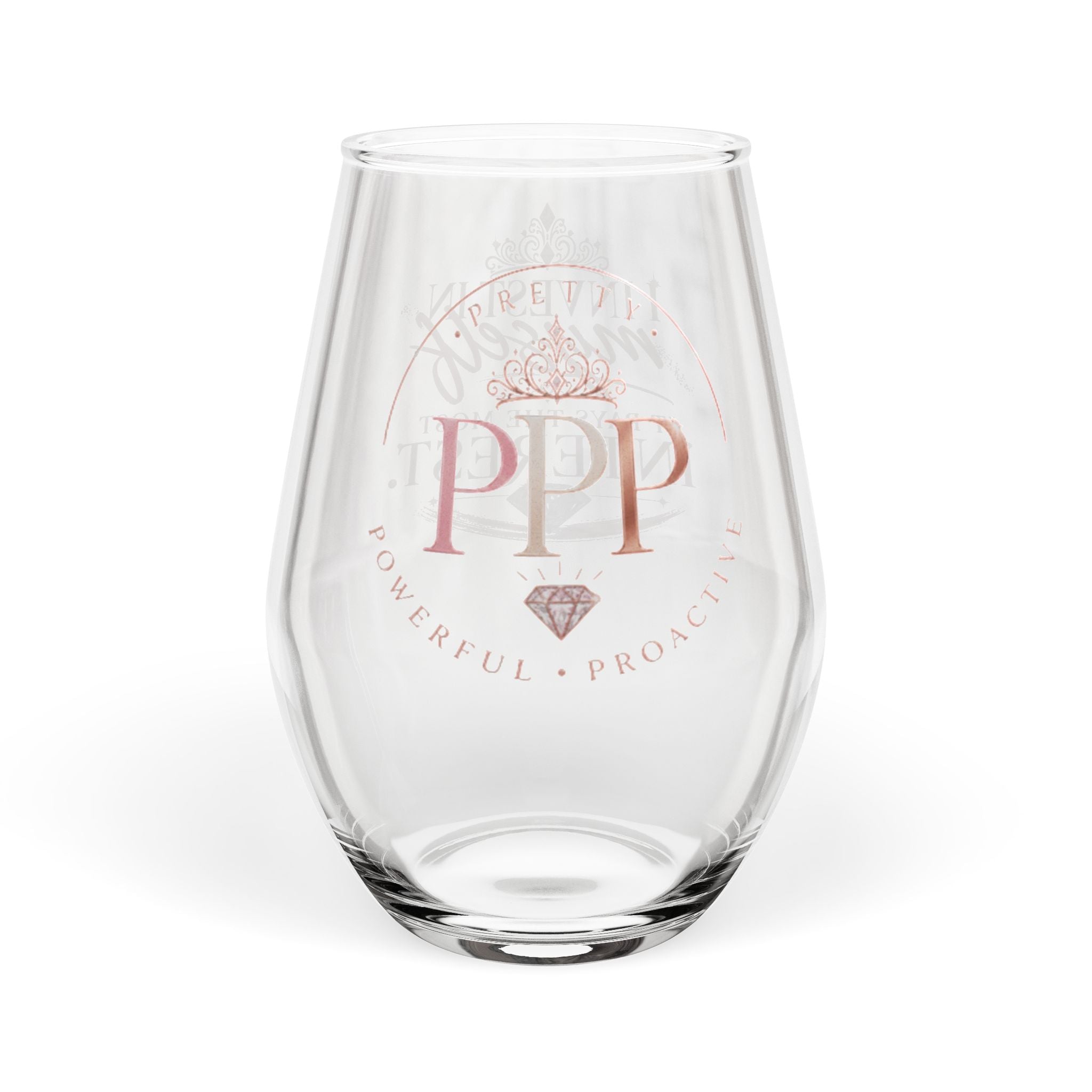 I Invest In Myself It Pays The Most Interest Stemless Wine Glass | Empowerment Quote