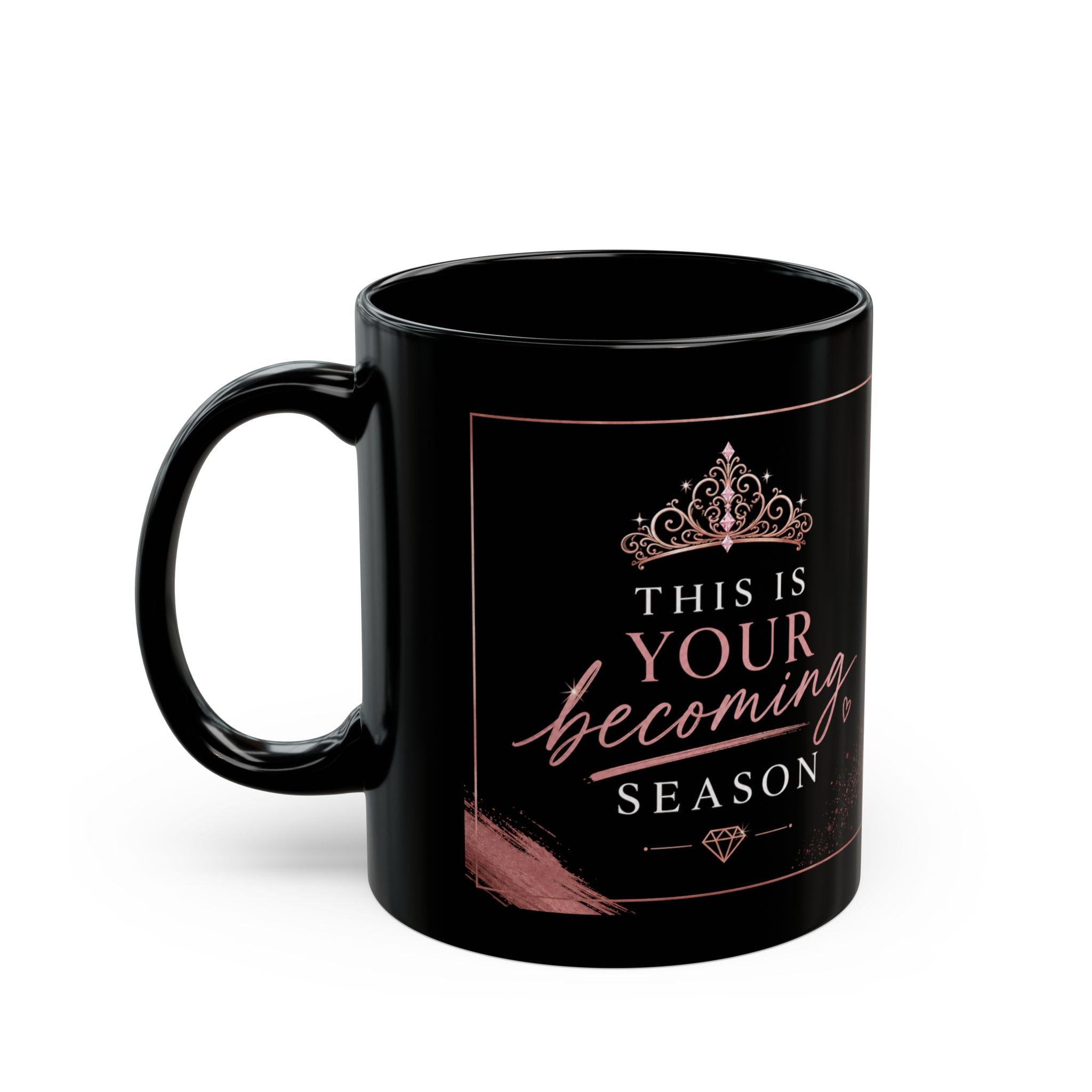 PPP monogram crown logo Black Mug | 11oz or 15oz ceramic