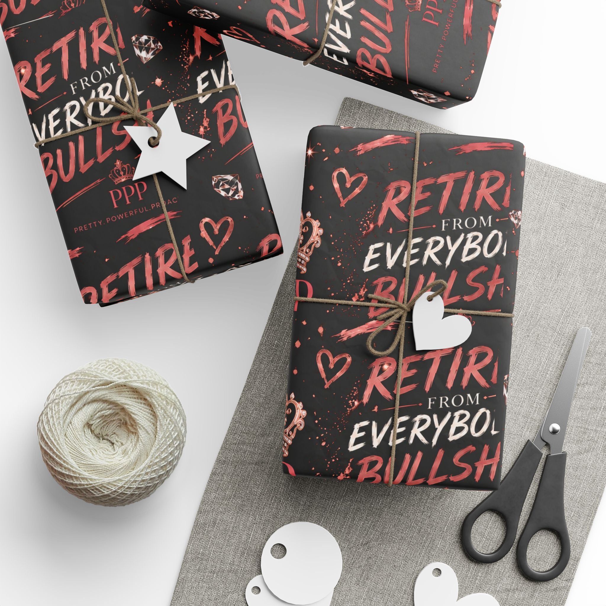 Retired Everybody's Bullshit Wrapping Paper | Retirement Party Wrap