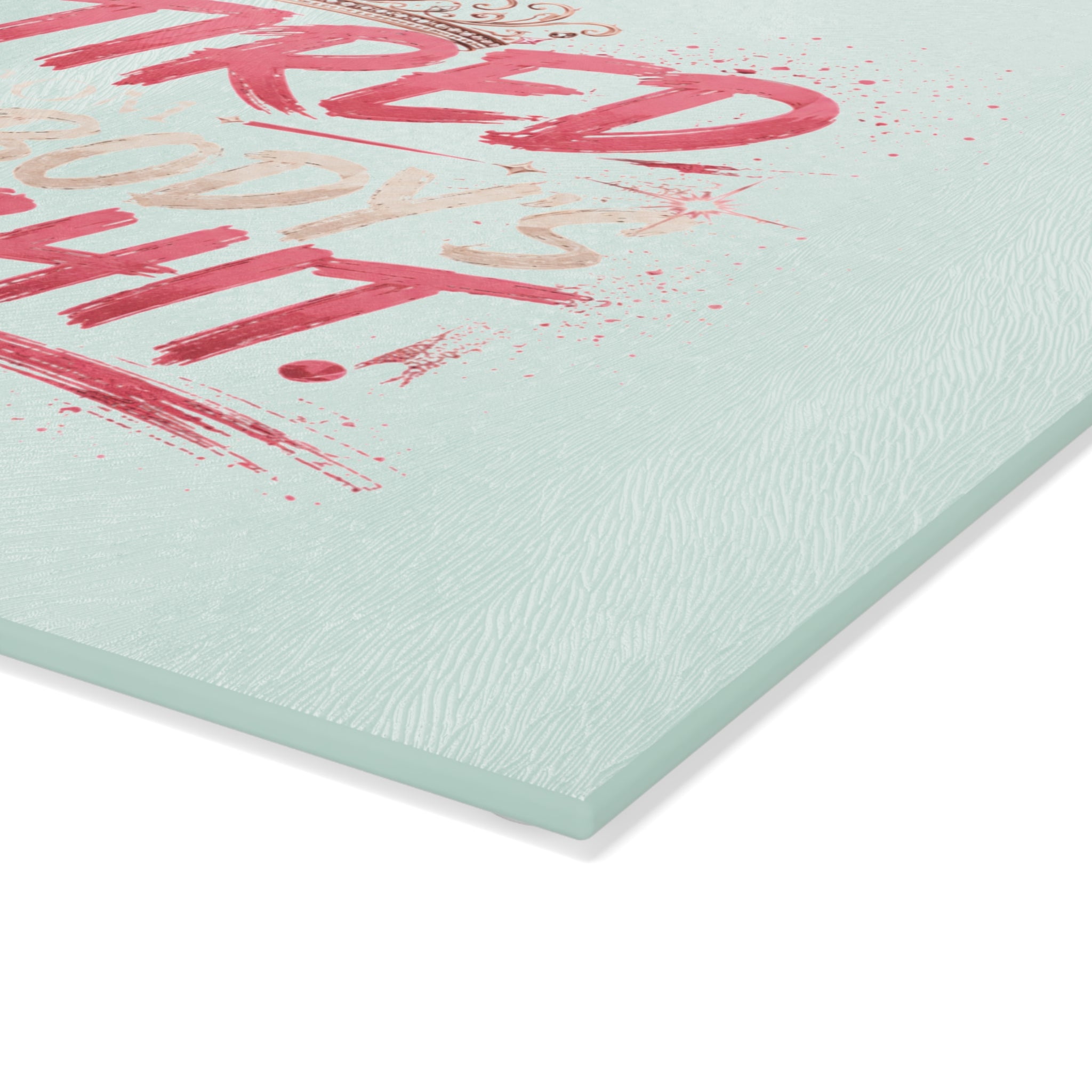 Funny Glass Cutting Board for Women | Retired From Everybody's Bullshit™ | Pretty Powerful Proactive