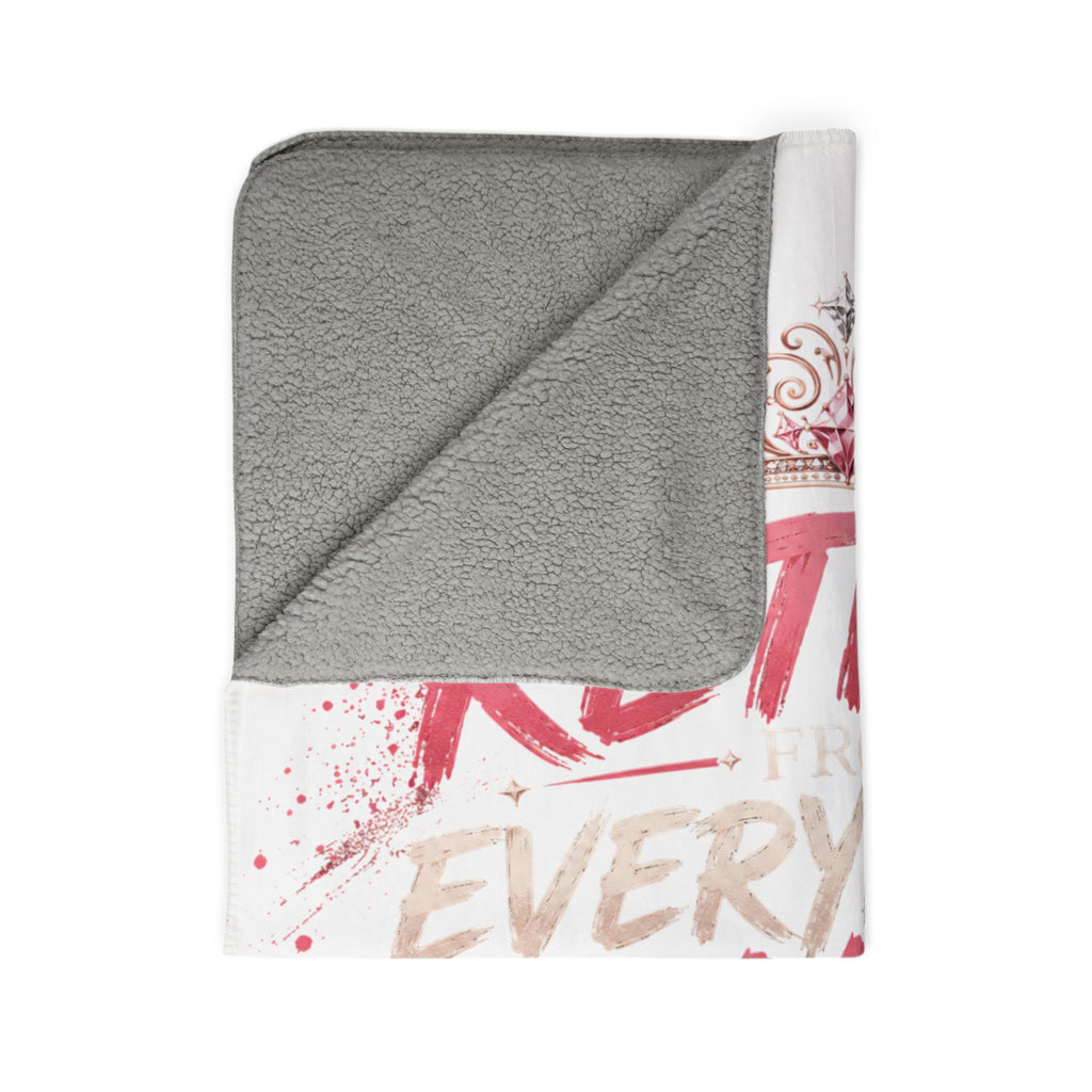 Funny Sherpa Fleece Blanket for Women | Retired From Everybody's Bullshit™ | Cozy Throw Blanket | Self-Care Gift | Pretty Powerful Proactive